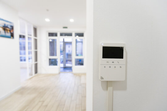 Video intercom display near the entrance door