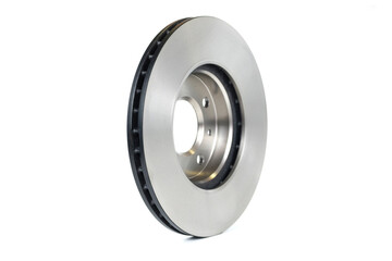 car brake disc isolated on white background