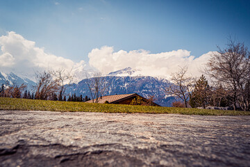 mountain hut in the mountains