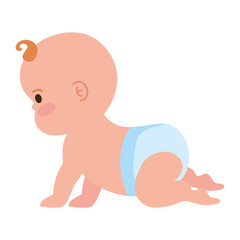 baby boy crawling