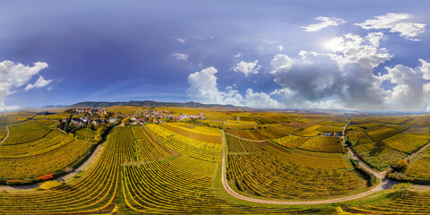 Route des vins d'Alsace, village de Zellenberg Alsace France