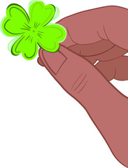St. Patrick day four-leaf background