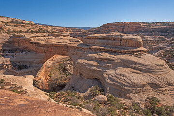 Natural Bridge in a Desert Canyon