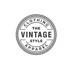 Classic Vintage Retro Label Badge for Clothing Apparel Circle Logo Emblem Design Template Element