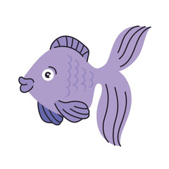 Fototapeta premium lilac fish sealife