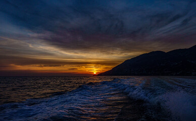Fototapeta na wymiar Sunset in Amalfi