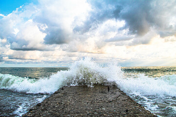 stormy sea and sky