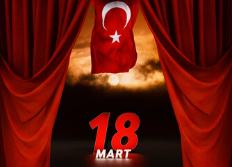 March 18, Turkey and Turkish Flag, Theater Stage