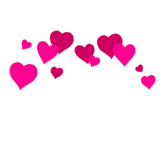 lots of pink heart icon scattered. symbol of heart full of love, romance, valentine