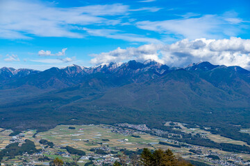 秋の入笠山から、八ヶ岳の大展望