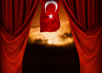 Turkey, Turkey and Turkish Flag, Theater Stage