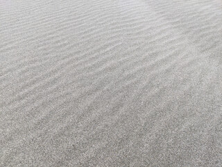 Fototapeta na wymiar 写真素材：海辺の砂場が波型に風の形を残す 