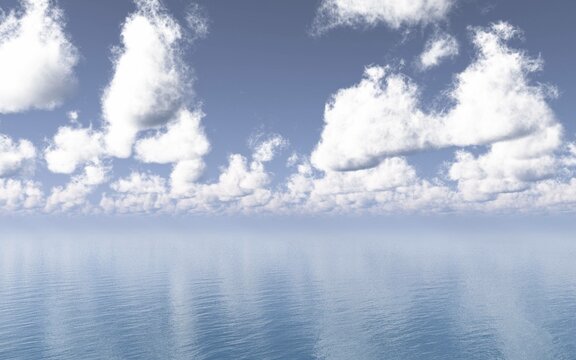 青空と雲と海