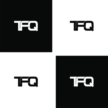 tfq lettering initial monogram logo design set