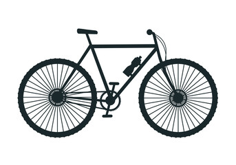 Mountain bike concept. Flat illustration. Isolated on white background. 