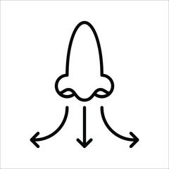 Human nose vector icon. vector illustration on white background. eps 10