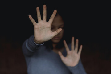 Stop violence against Women,sexual abuse, human trafficking,domestic violence rape international women's day, The concept of sexual harassment against women and rape,