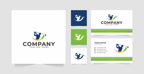 Golf control academy logo design inspiration and business card