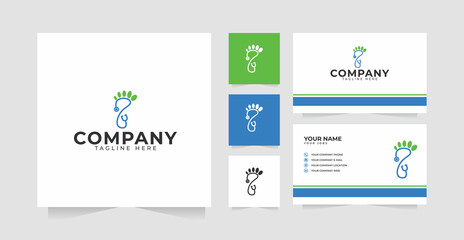 Foot care logo design inspiration and business card
