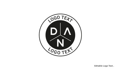 Vintage Retro DAN Letters Logo Vector Stamp	