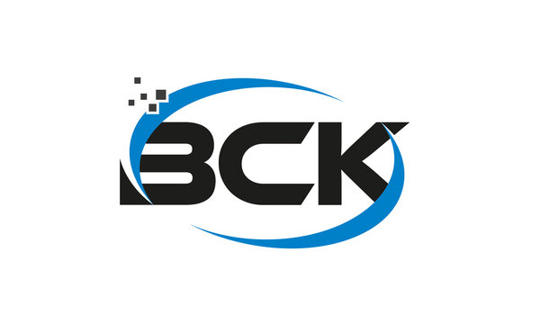 dots or points letter BCK technology logo designs concept vector Template Element