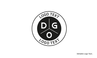 Vintage Retro DGO Letters Logo Vector Stamp	