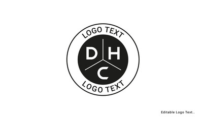 Vintage Retro DHC Letters Logo Vector Stamp	