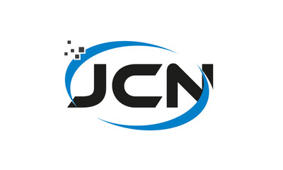 dots or points letter JCN technology logo designs concept vector Template Element
