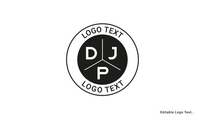 Vintage Retro DJP Letters Logo Vector Stamp	