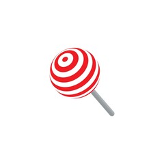 Red lollipops. Realistic candy  design, vector illustration