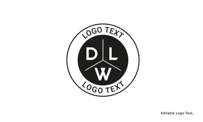 Fototapeta na wymiar Vintage Retro DLW Letters Logo Vector Stamp 