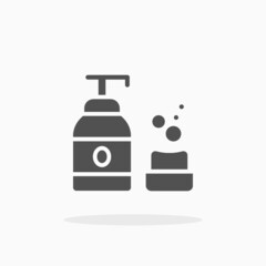 Obraz premium Soap icon. Solid Glyph black style. Vector illustration. Enjoy this icon for your project.