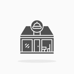 Restaurant icon. Solid Glyph style. Vector illustration. Enjoy this icon for your project.