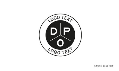 Vintage Retro DPO Letters Logo Vector Stamp	