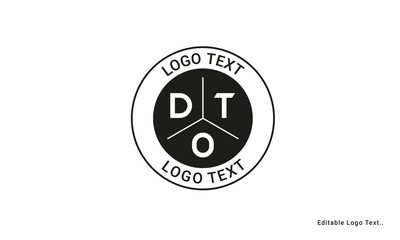 Vintage Retro DTO Letters Logo Vector Stamp	