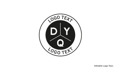 Vintage Retro DYQ Letters Logo Vector Stamp	