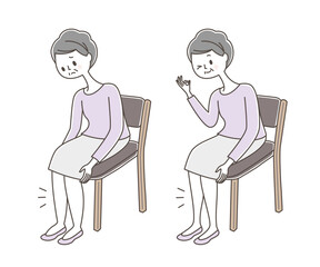 高齢女性の足のむくみビフォーアフター