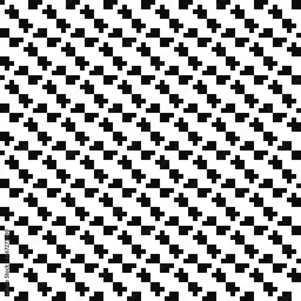 Aufkleber pixel simple pattern. vector with simple black pixels, a repeating pattern.
