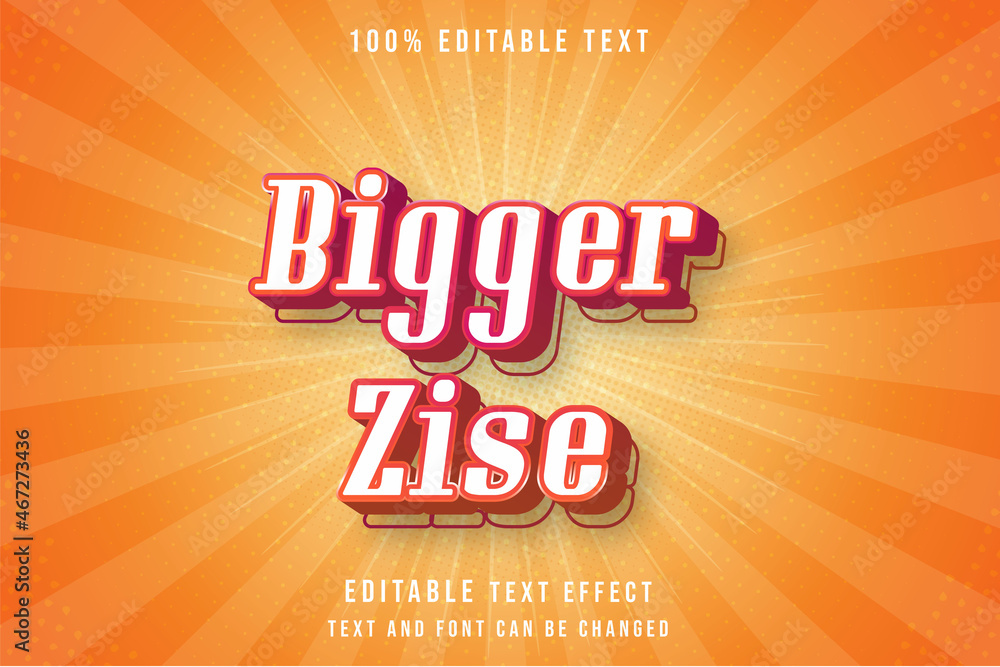 Poster bigger size,3 dimensions editable text effect modern shadow style