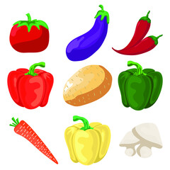 set of vegetables