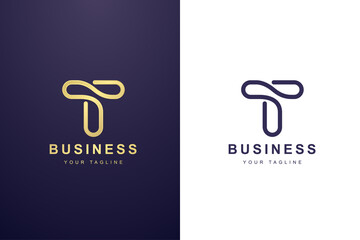 Initial Letter T Logo For Business or Beauty Company.