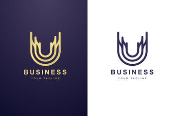 Initial Letter U Logo For Business or Media Company. © Fectorica