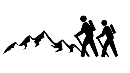 Silhouette people climbing