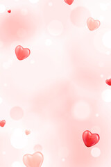 Little red heart background vector