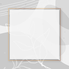 Frame on Memphis patterned background vector