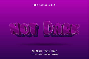 Not dark,3 dimensions editable text effect purple modern shadow style