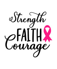 Breast Cancer Svg Bundle, Pink Ribbon Svg, Cancer Awareness Svg, Cancer Ribbon Svg, Hope Svg, Faith Over Fear Svg, October Svg, Cancer Shirt