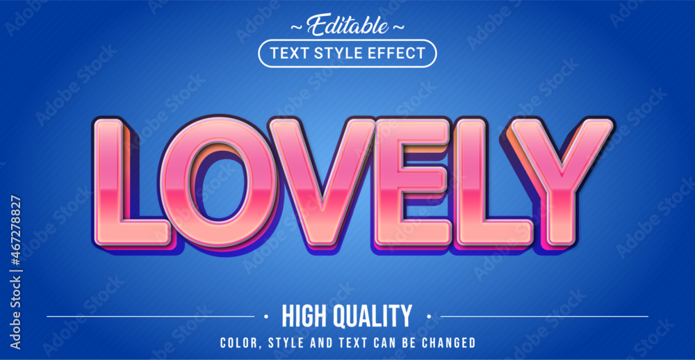Poster editable text style effect - lovely text style theme.