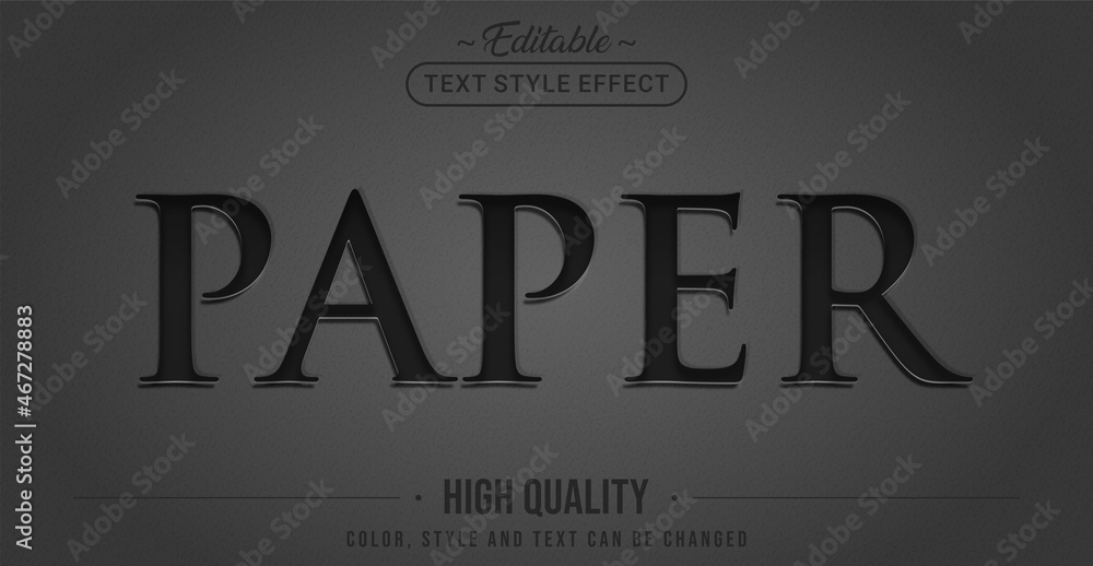 Aufkleber Editable text style effect - Paper Cutout text style theme.