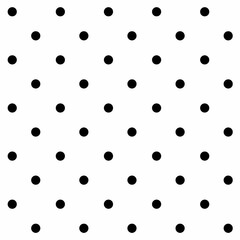Black and white vector polka dot cute pattern